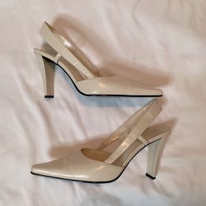 Ecru Sling Back Pumps